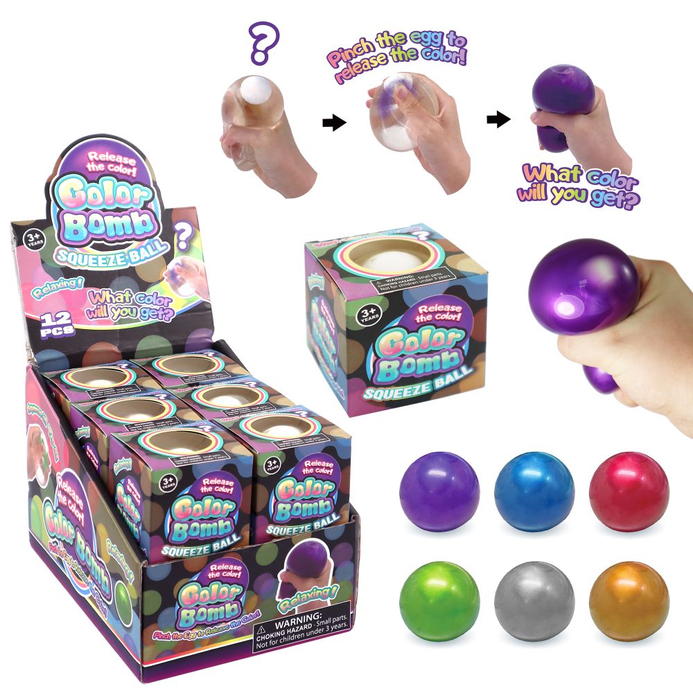 Colour Bomb Squeeze Ball - Assorted