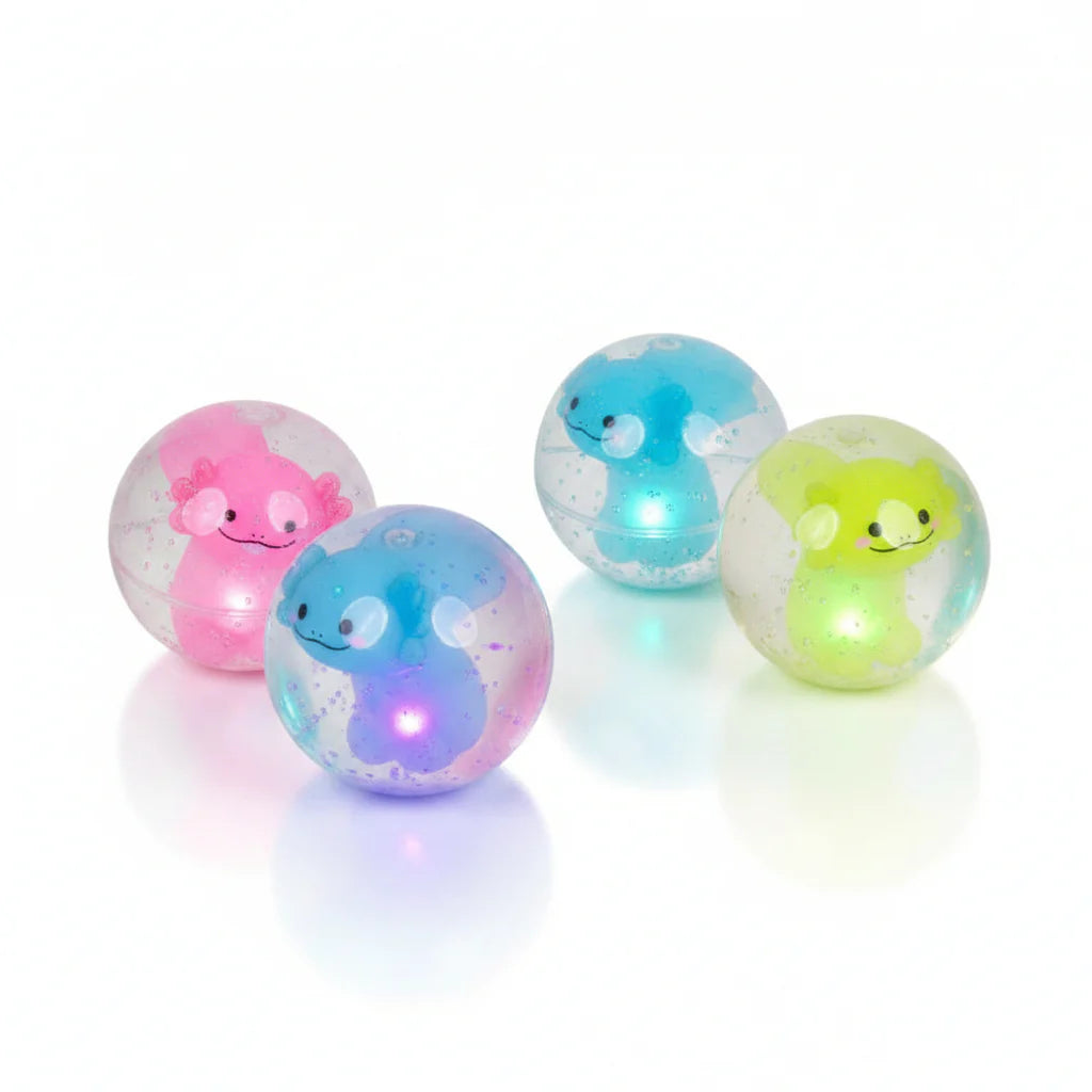 Flashing Axolotl Water Ball - 3 Assorted Colours 8cm