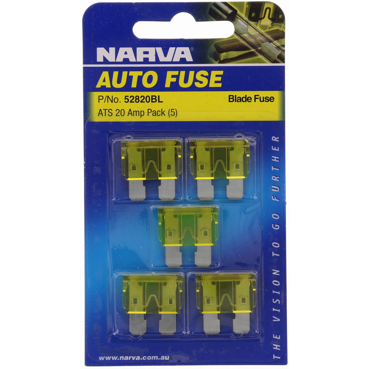 Narva Auto Fuse 20amp 5Pk - 52820BL