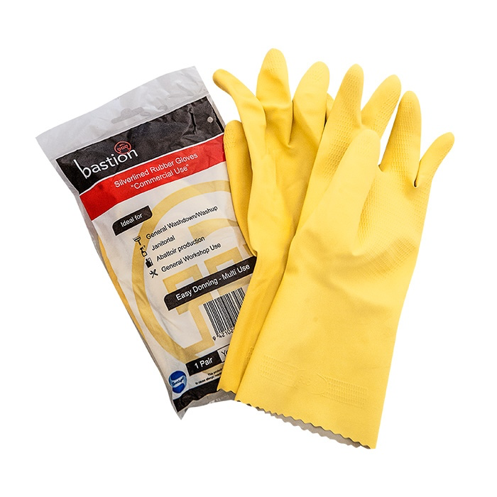 Bastion Silverline Yellow Gloves - Large