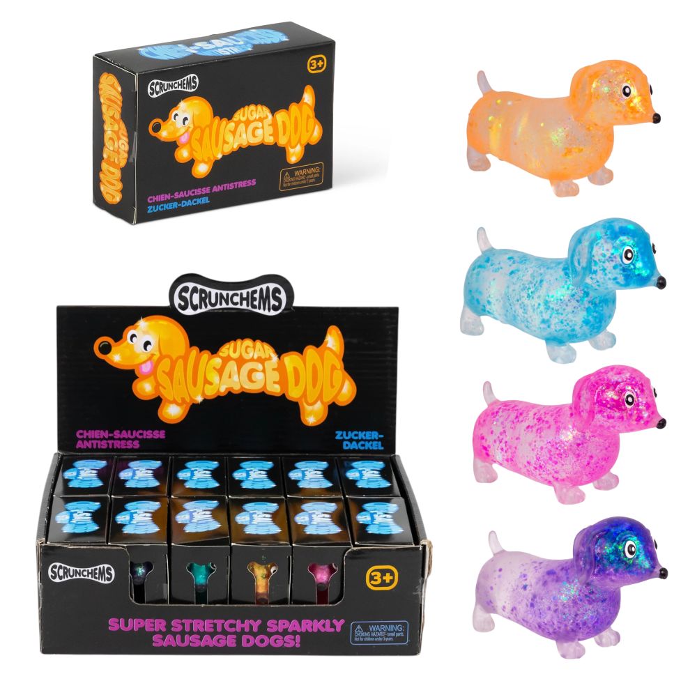 Scrunchems Sugar Sausage Dog - 4 Assorted Colours