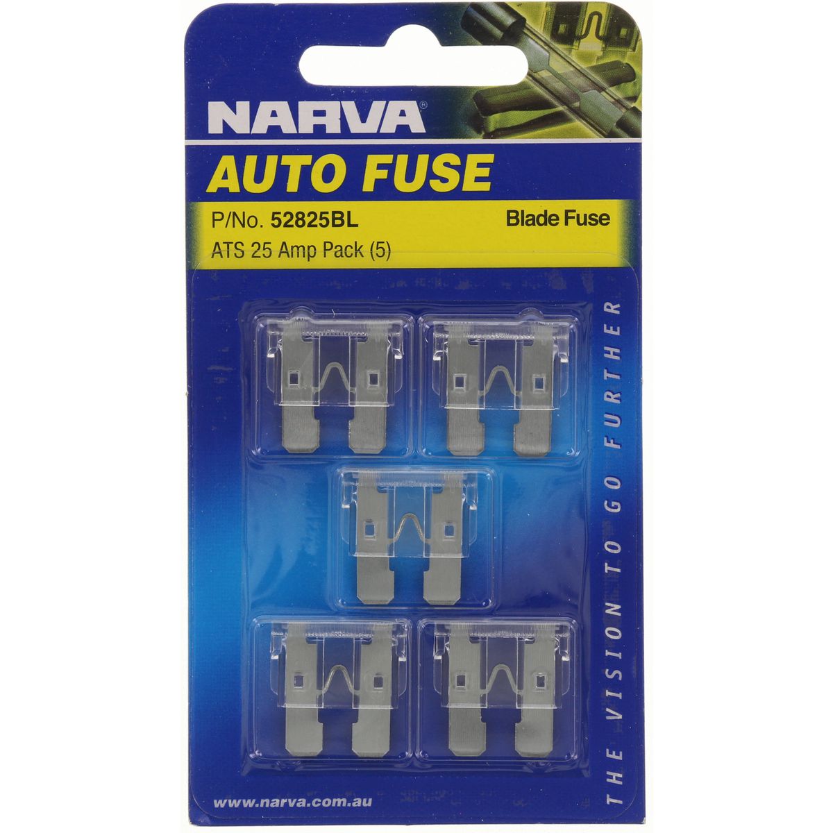 Narva Auto Fuse 25amp 5Pk - 52825BL