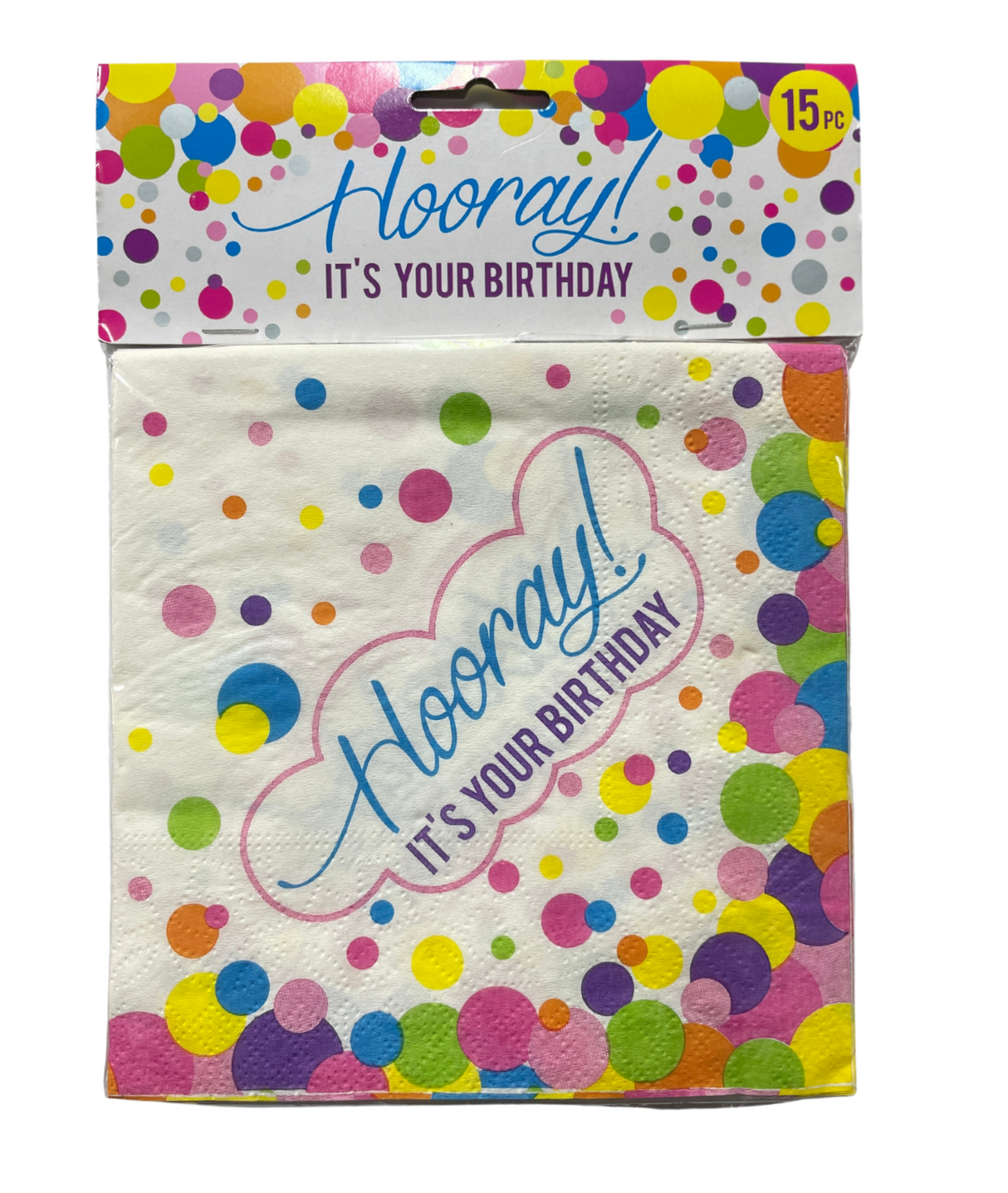 Hooray Happy B/day Party Napkins**