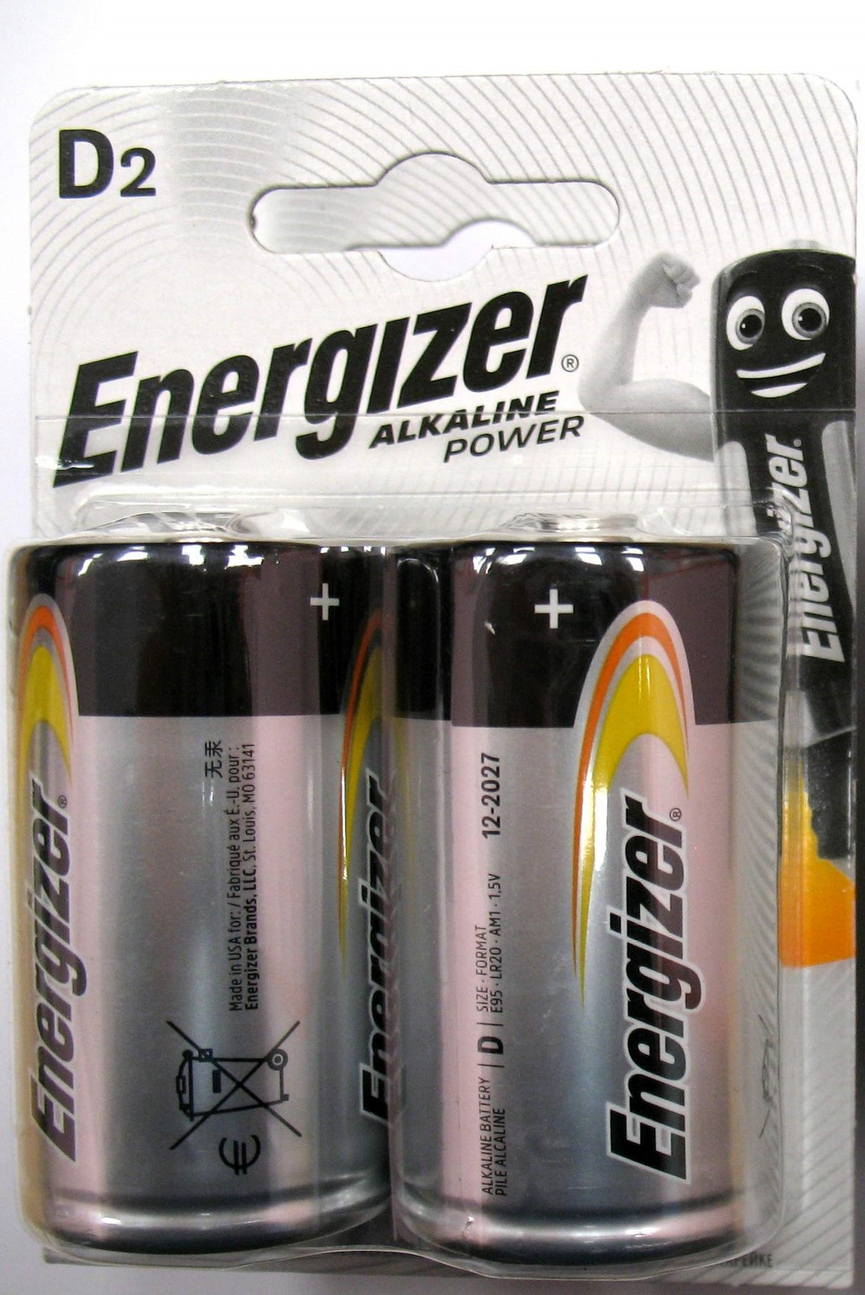 Energizer Alkaline D Battery - 2pk