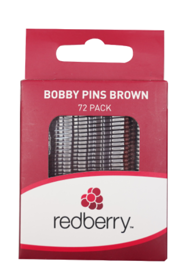 R/B Bobby Pins - Brown 72pk