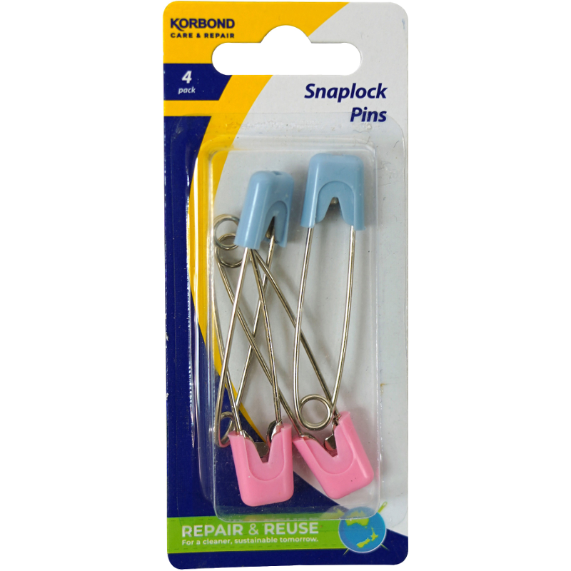Korbond Snaplock/Diaper Pins 4pk