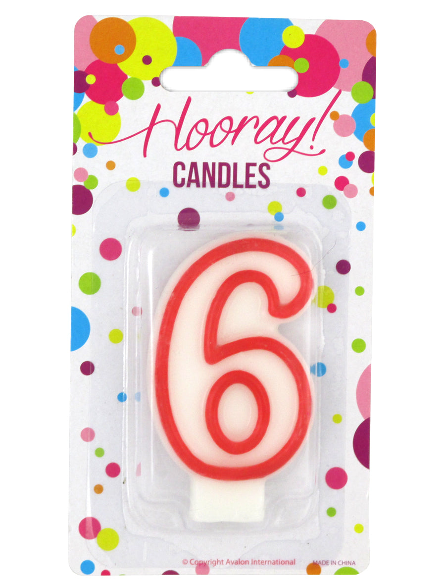 Hooray Numerical Candle - No6