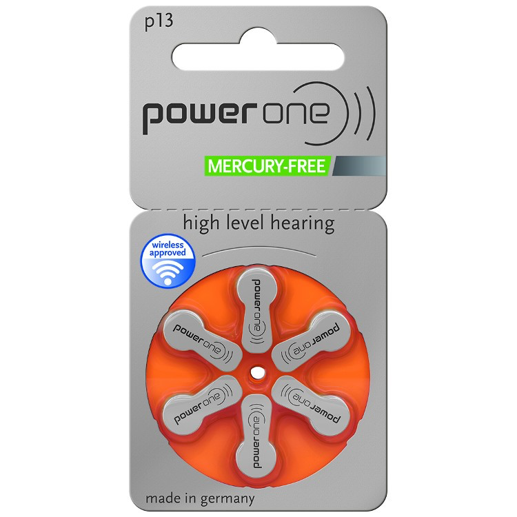 Powerone P13 Hearing Aid Battery - 6pk