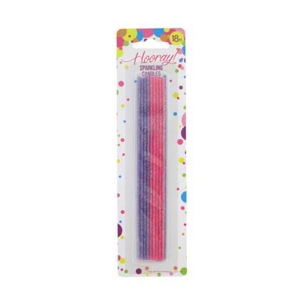 Hooray Sparkling Candles 18pcs