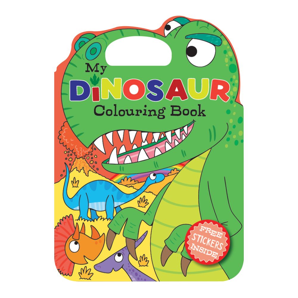 Colour & Sticker Book - My Dinosaur Green