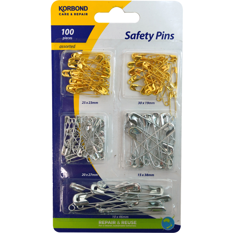 Korbond Safety Pins 100pk