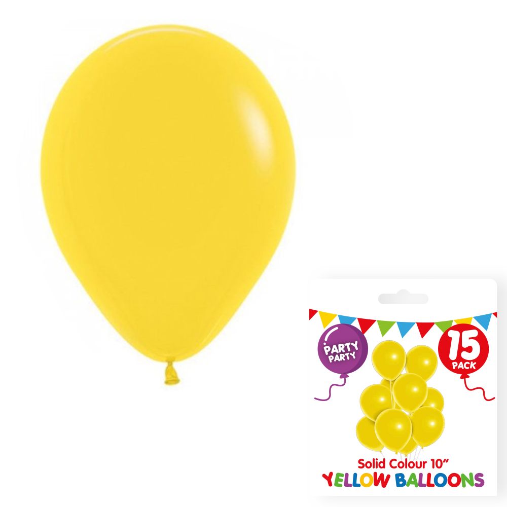 Balloons Yellow 25cm - 15pc