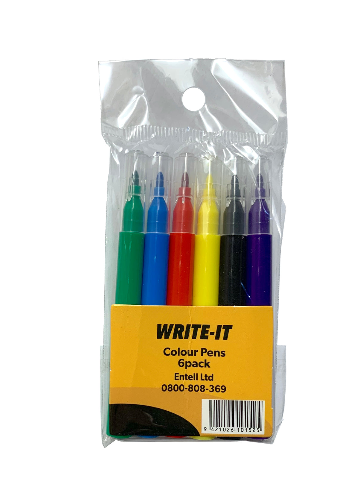 W-it Colour Pens 6pk