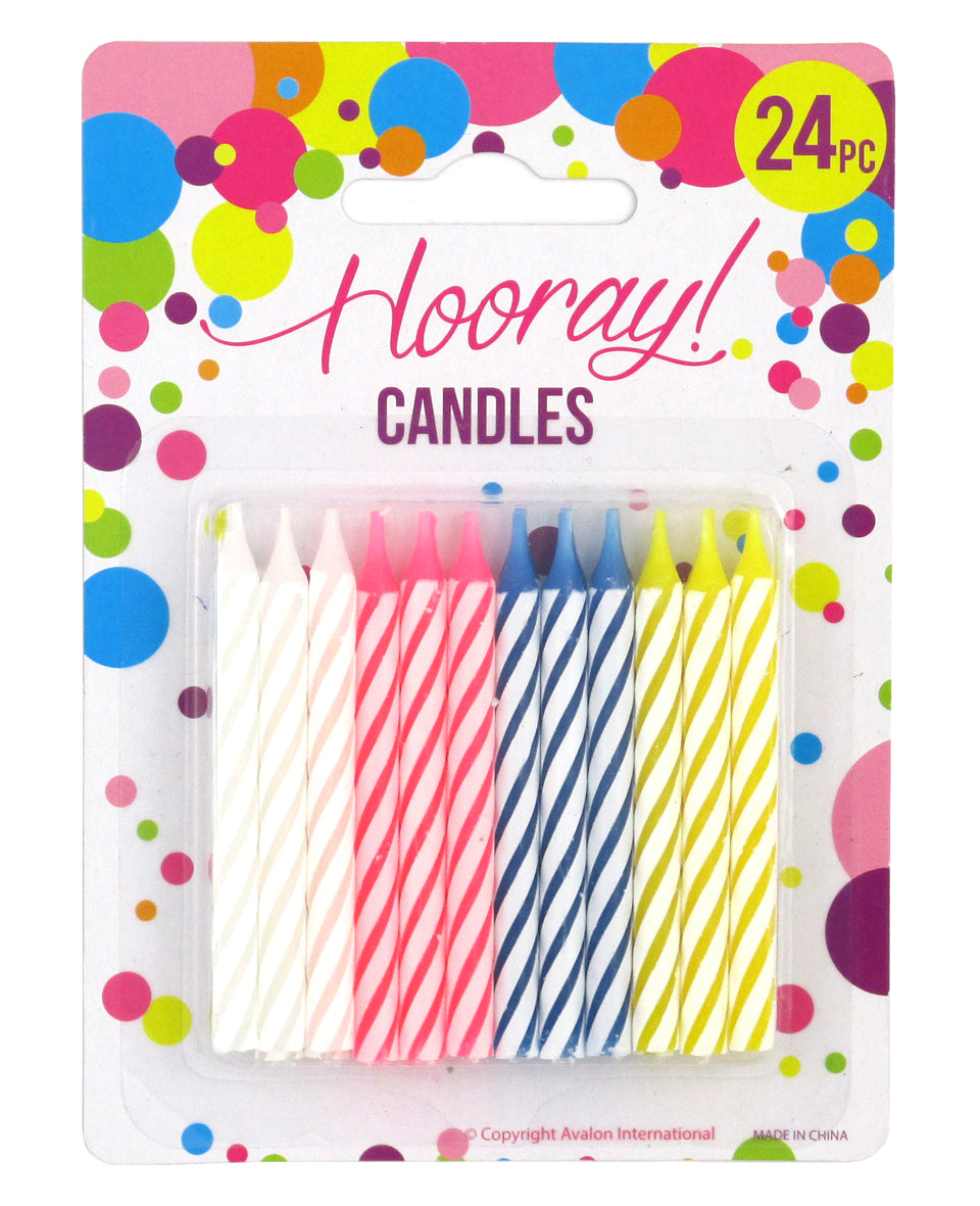 Hooray Spiral Candles 24pcs