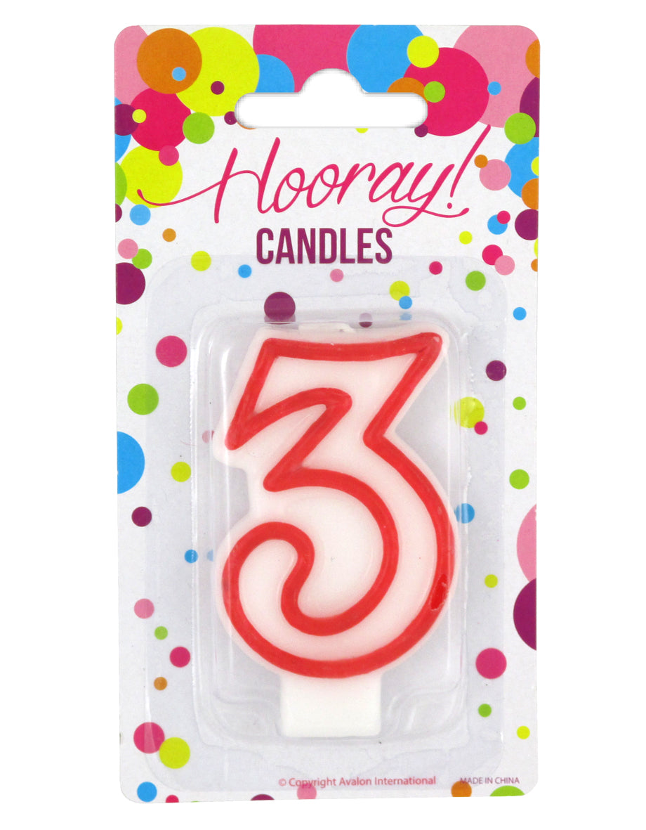 Hooray Numerical Candle - No3