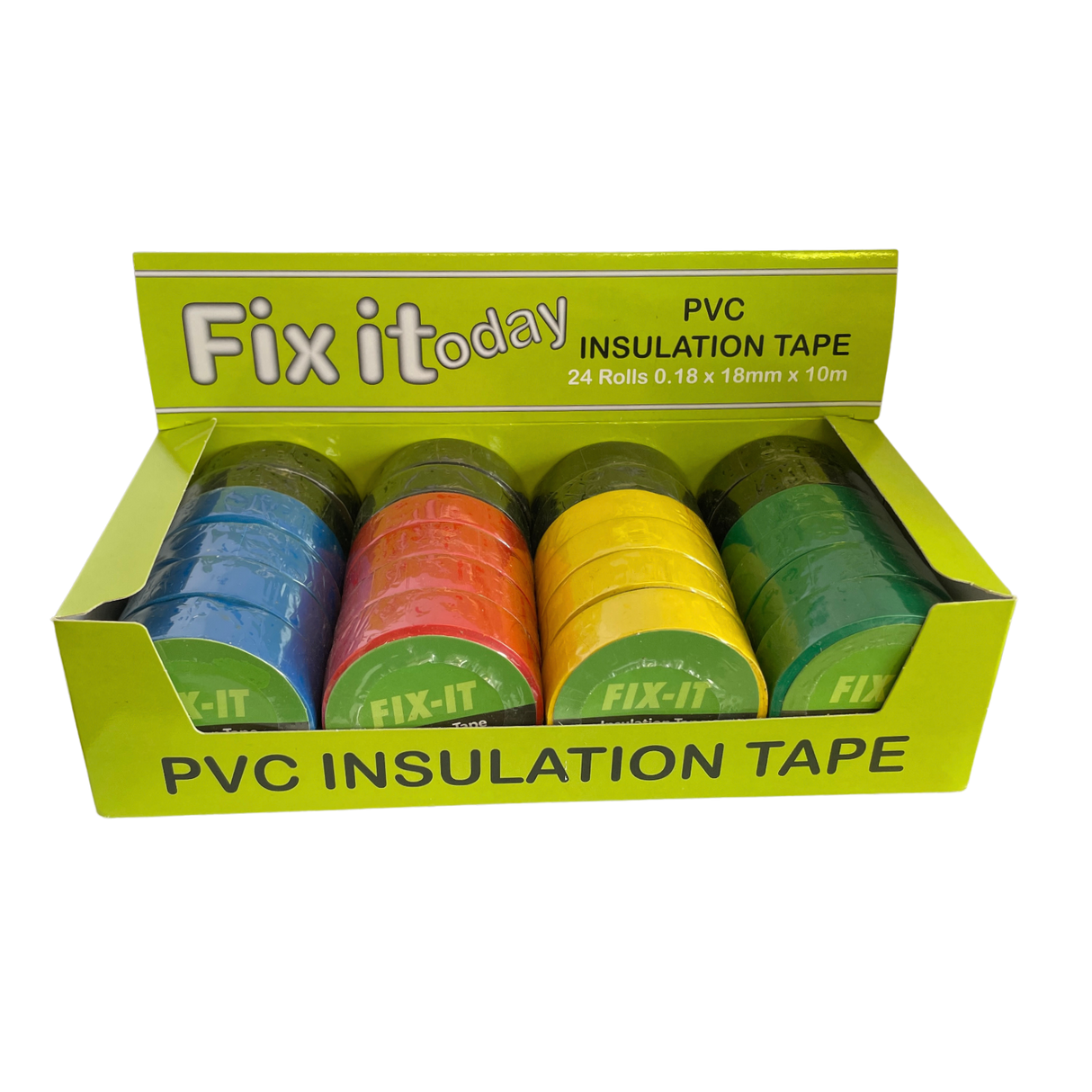 F.I.T. Insulation Tape 10m Box 24 - Assorted