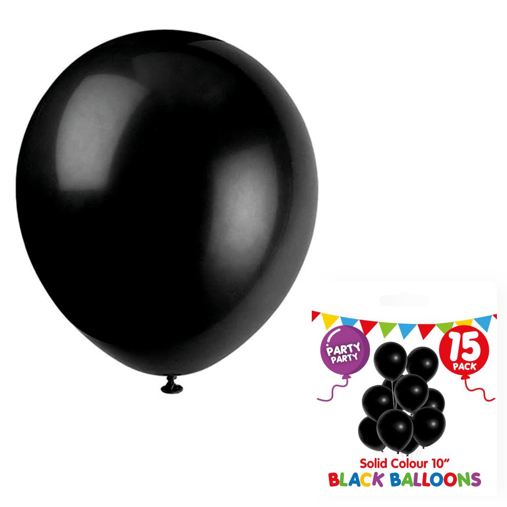 Balloons Black 25cm - 15pc