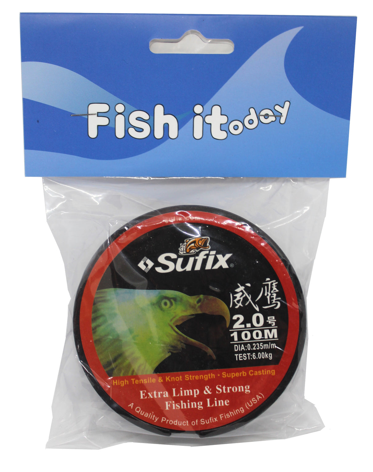 Fish-it Sufix 6kg Nylon Line 100m