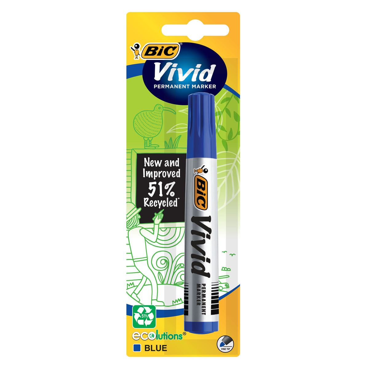 Bic Vivid Fine Blue - H/Sell