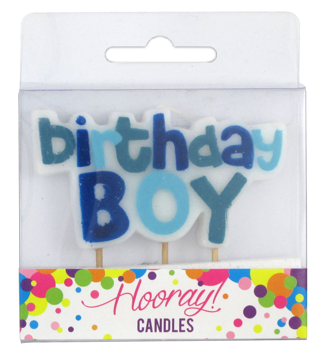 Hooray Birthday Boy Candle