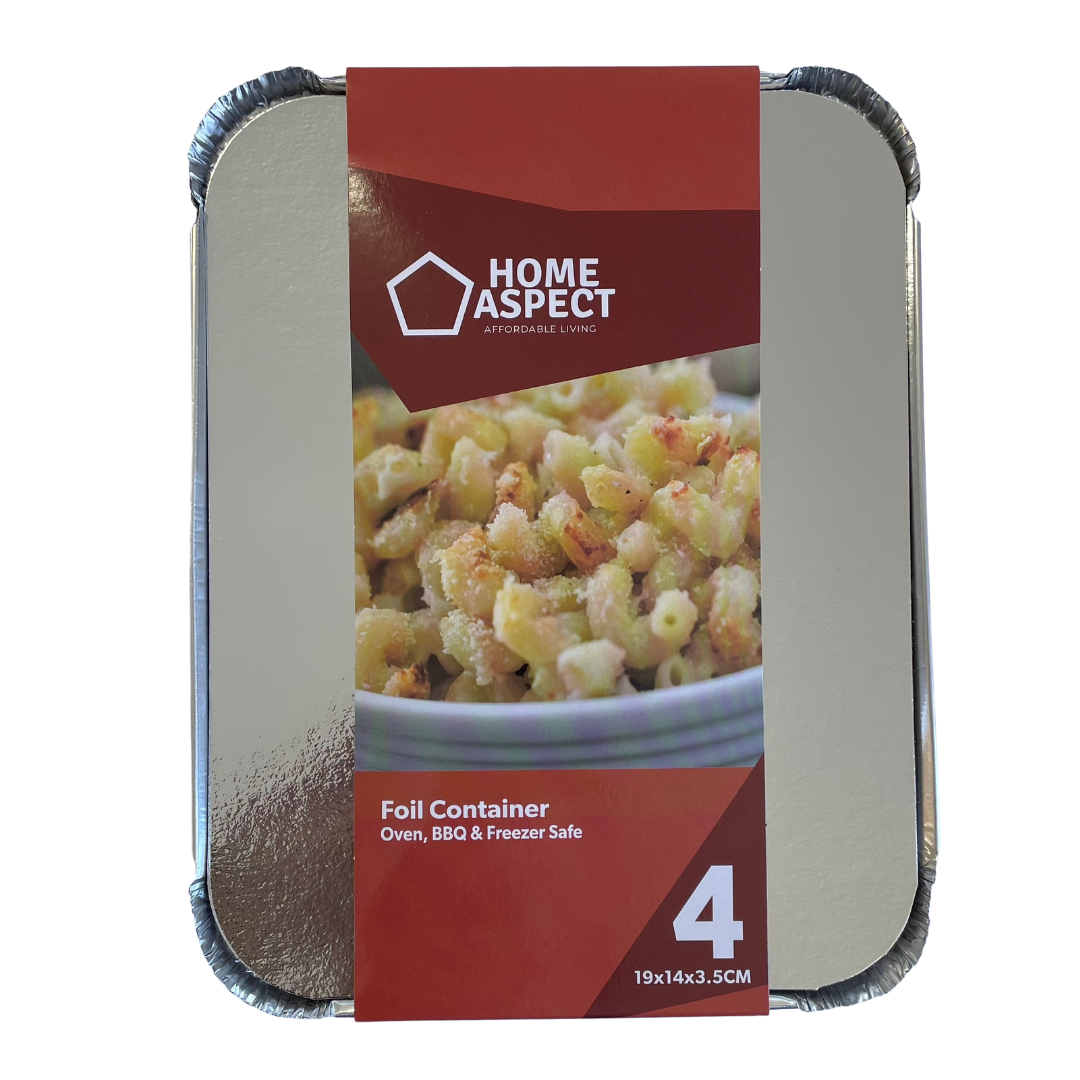 Foil Container w/ Lid - 4pk
