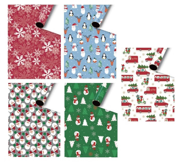 Xmas Wrapping Paper 70cmx5m - Ctn 35
